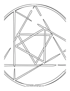 Fractured coloring page