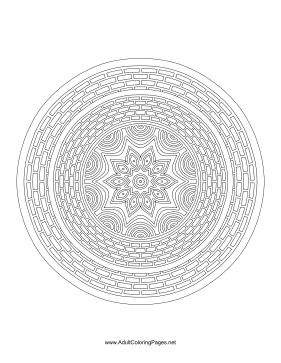 Brick Mandala coloring page