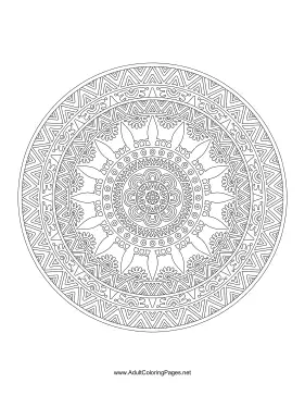 Intricate Mandala coloring page