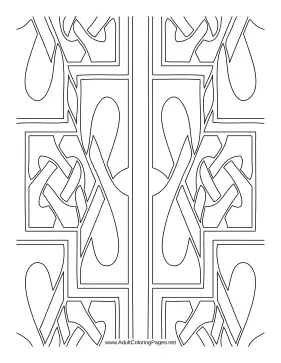 Braided coloring page