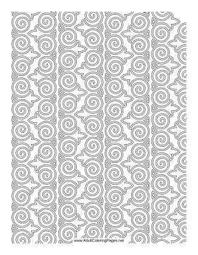 Curlicue coloring page