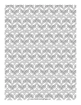 Heart Chain coloring page