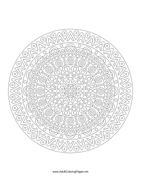 Aztec Mandala coloring page