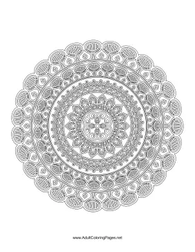 Blooming Mandala coloring page