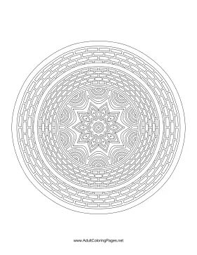 Brick Mandala coloring page