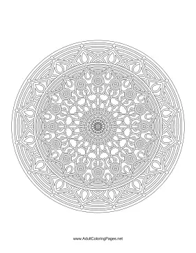 Buddhist Mandala coloring page