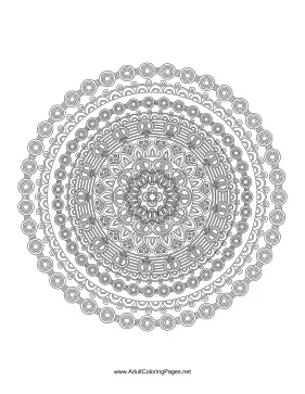 Circlet Mandala coloring page