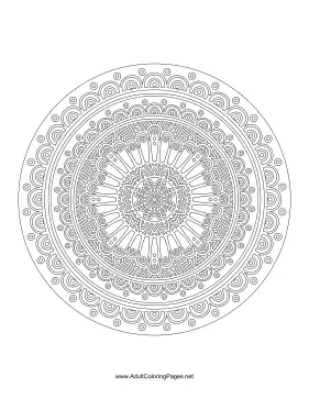 Detailed Mandala coloring page