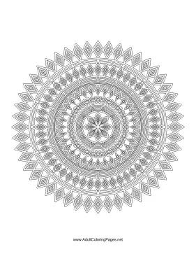 Diamond Mandala coloring page