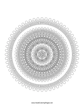 Droplets Mandala coloring page