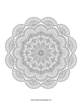 Fan Mandala coloring page