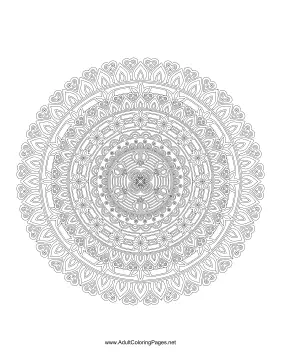 Floral Mandala coloring page