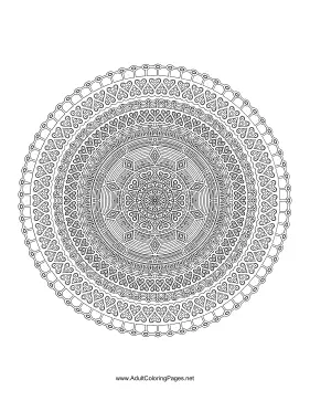 Heart Mandala coloring page