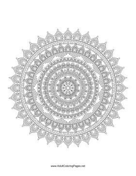 Indonesian Mandala coloring page