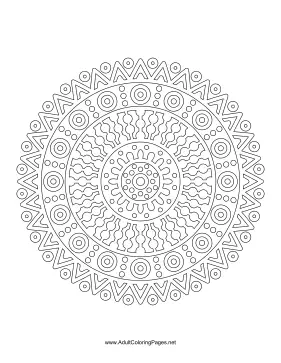 Jazzy Mandala coloring page