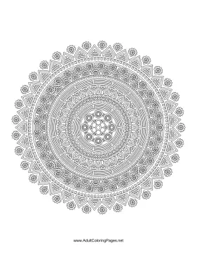 Layered Mandala coloring page