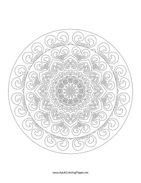 Lotus Mandala coloring page