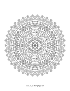 Petals Mandala coloring page