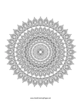 Pretty Mandala coloring page