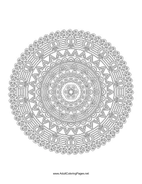 Regal Mandala coloring page