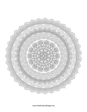 Romantic Mandala coloring page