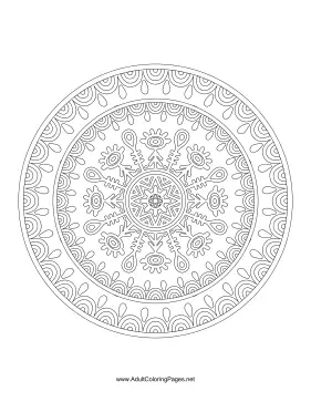 Snowflake Mandala coloring page