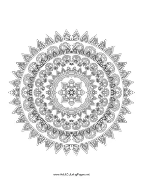 Spike Mandala coloring page