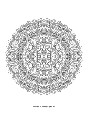 Stripes Mandala coloring page