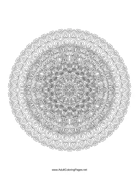 Swirl Mandala coloring page