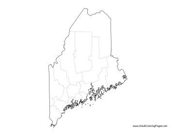 Maine coloring page