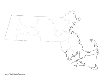 Massachusetts coloring page