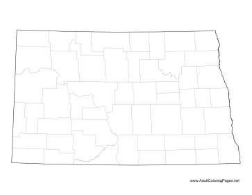 North Dakota coloring page