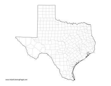 Texas coloring page