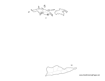 US Virgin Islands coloring page