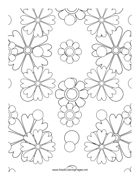 groovy flowers coloring pages