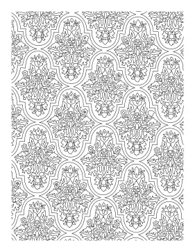 Floral coloring page