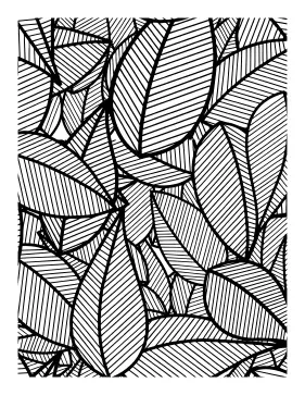 Leaves coloring page