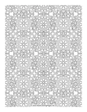 Flower Mosaic coloring page