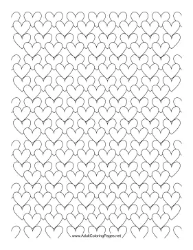 Hearts coloring page